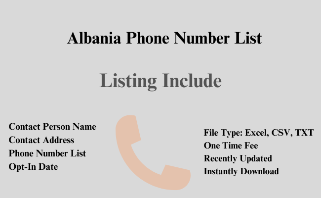 Albania Phone number list