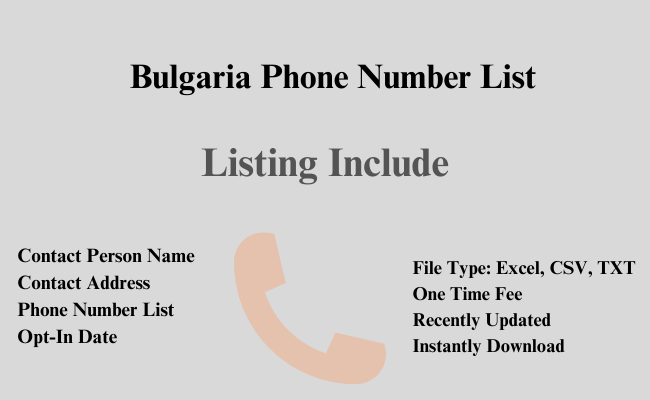 Bulgaria phone number list